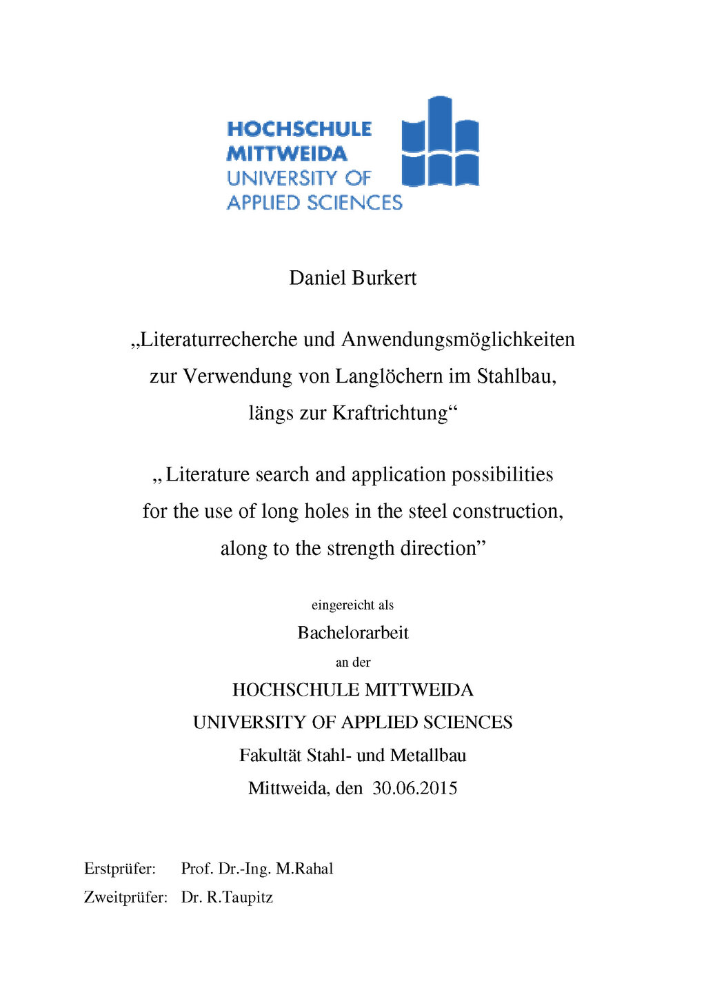 doctoral dissertation auf deutsch